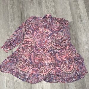 Pink and Purple Paisley Dress
